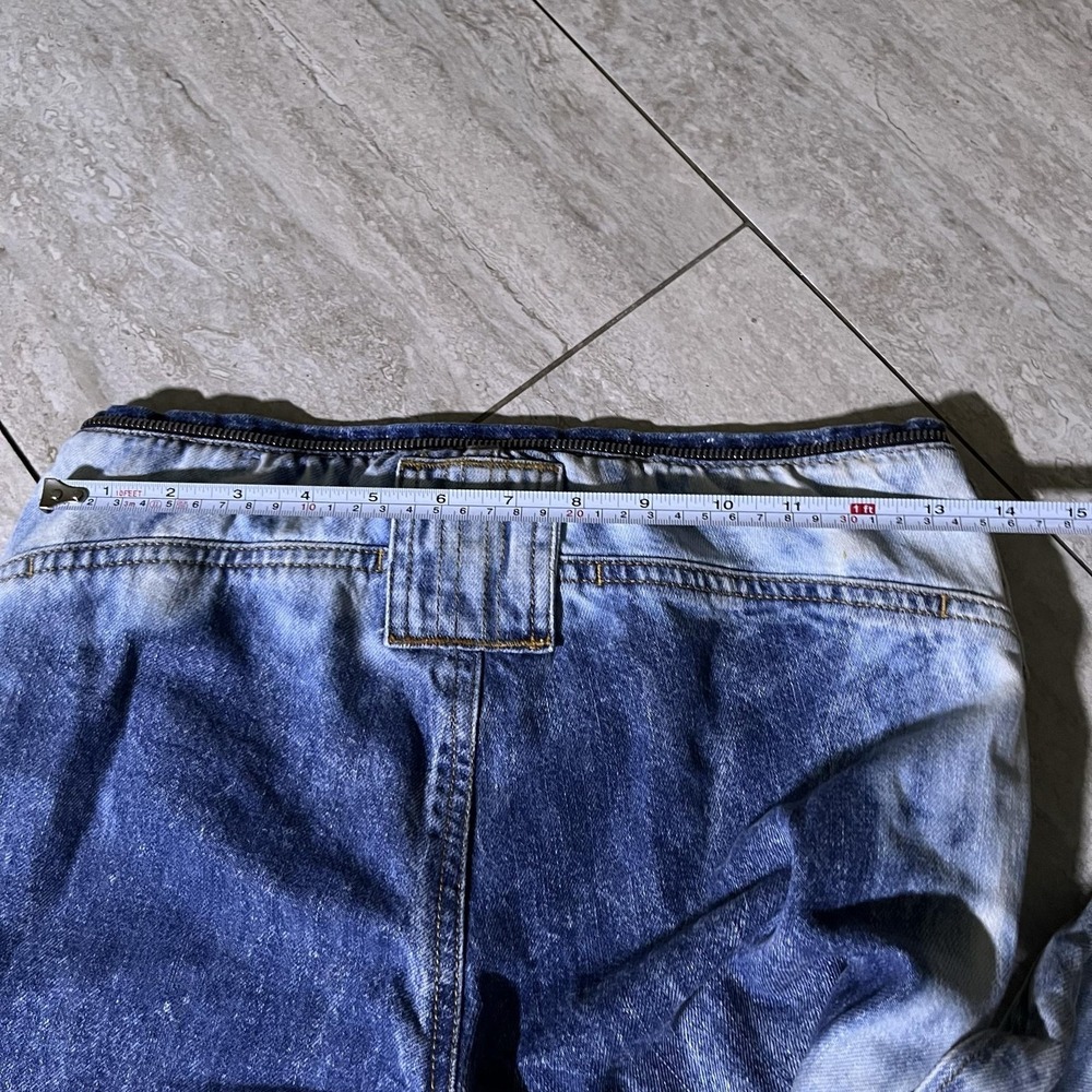 Diesel D-Gen-F-Fse Flare Jeans Womens 24 Blue Acid Wash Zip Pockets 24x32 NEW - Picture 8 of 16